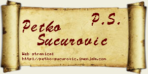 Petko Šućurović vizit kartica